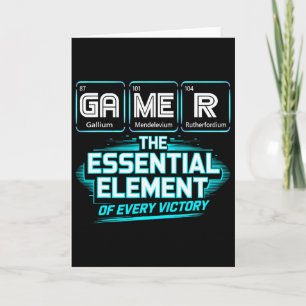 Gamer Element Periodic Table Chemistry Science Pla Card