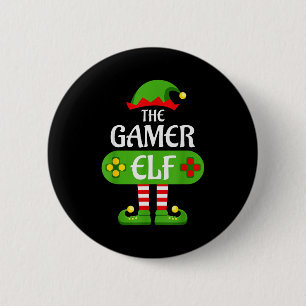 Gamer Elf Christmas Matching Group Family  6 Cm Round Badge