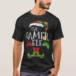 Gamer Elf Family Matching Christmas Funny Gaming P T-Shirt