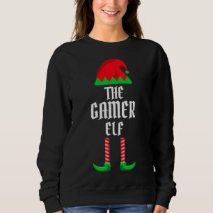 Gamer Elf Family Matching Christmas Funny Gift Paj Sweatshirt