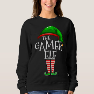 Gamer Elf Family Matching Christmas Gift Video Gam Sweatshirt