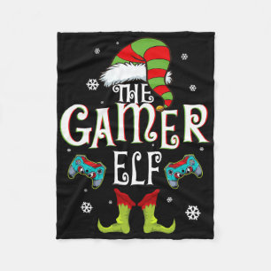 Gamer Elf Family Matching Christmas Group Fun Gift Fleece Blanket