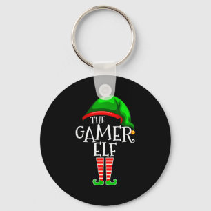 Gamer Elf Family Matching Group Christmas Video Ga Key Ring