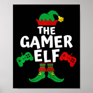 Gamer Elf Family Matching Shirts Christmas Gifts V Poster