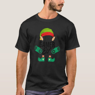 Gamer Elf Gaming Controller Video Game Player Cons T-Shirt