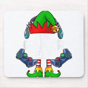 Gamer Elf Matching Family Christmas Mouse Pad