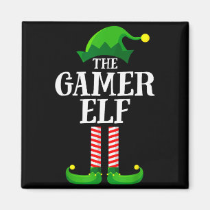Gamer Elf Matching Family Group Christmas Party Py Magnet