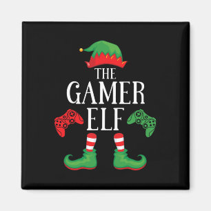 Gamer Elf Matching Group Xmas Gaming Funny Family Magnet