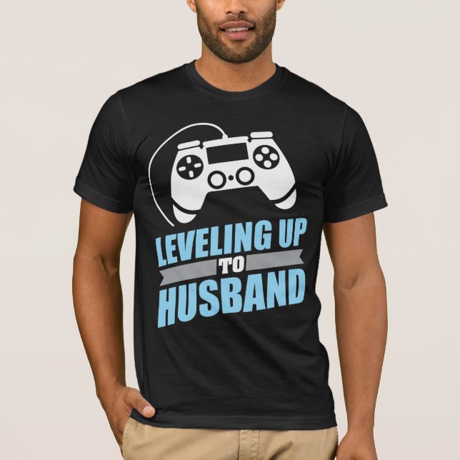 Gamer Engagement Levelling Up To Husband T-Shirt (Front)
