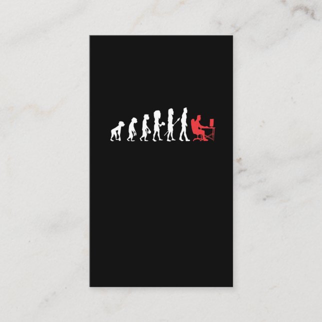 Gamer Evolution Funny Gaming Nerd PC Admin Gamer Business Card (Front)