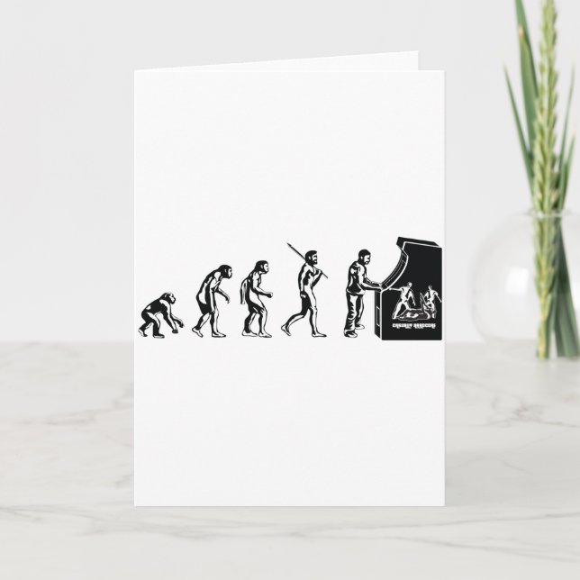 Gamer Evolution - Game Video Games Arcade Geek Card (Front)