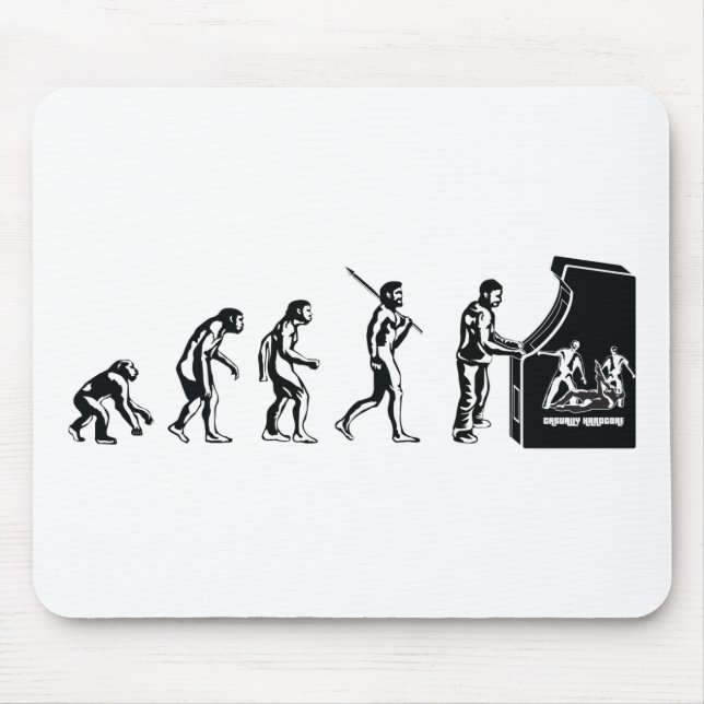 Gamer Evolution - Game Video Games Arcade Geek Mouse Pad (Front)