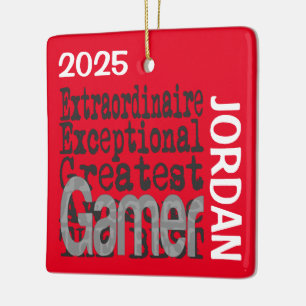 Gamer Extraordinaire CUSTOM Ceramic Ornament