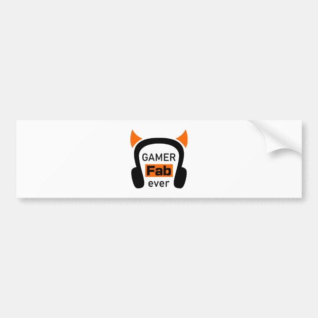 gamer fab-ever bumper sticker (Front)