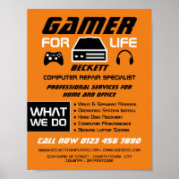 Gamer for Life, Computer Repair Specialist Advert