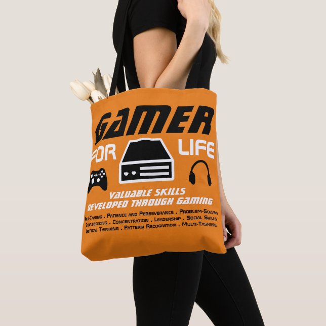Gamer for Life Tote Bag (Close Up)