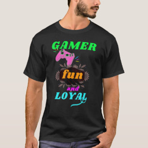 Gamer Fun And Loyal Cool Graphic Video Games T-Shirt