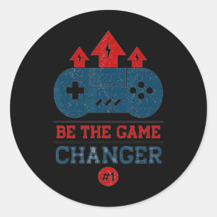 Gamer Game Changer Video Game Lover Gift Shirt Classic Round Sticker
