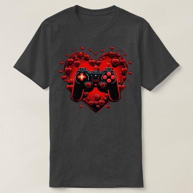 Gamer Gamer Valentine T-Shirt (Design Front)