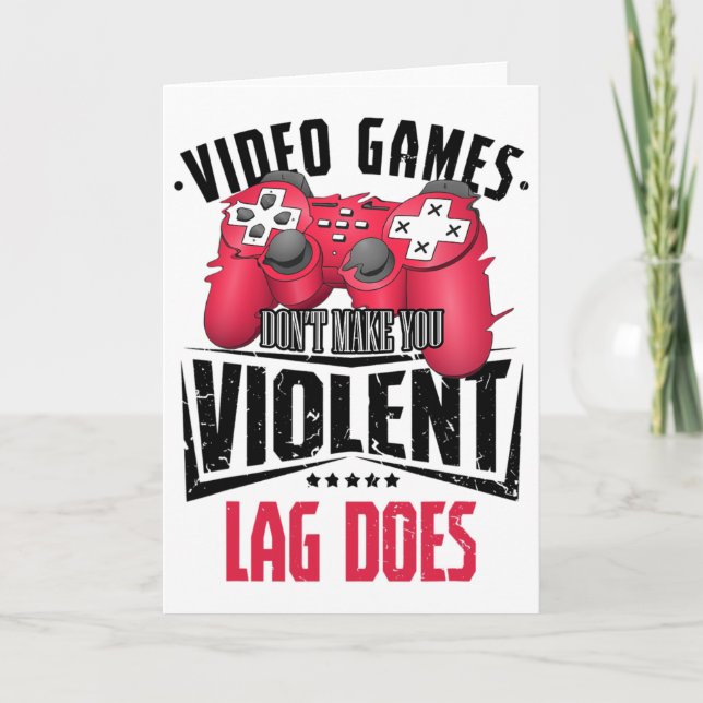 Gamer Gamer Video Games Controller Computer Gaming Card (Front)
