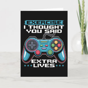 Gamer Gaming Controller Video Game 1 Card