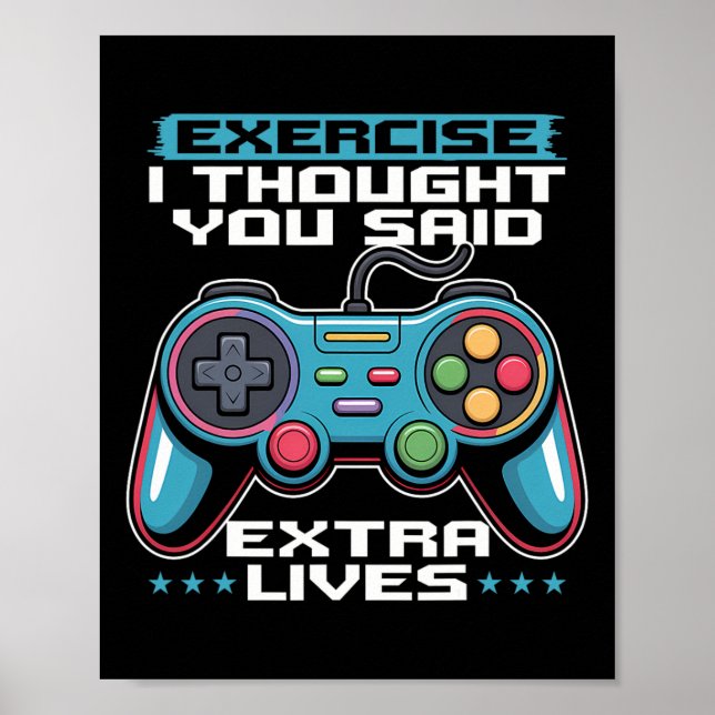 Gamer Gaming Controller Video Game 1  Poster (Front)