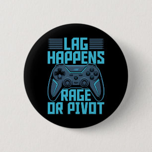 Gamer Gaming Controller Video Game 6 Cm Round Badge