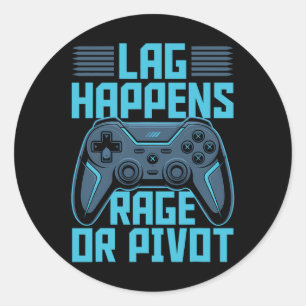 Gamer Gaming Controller Video Game Classic Round Sticker