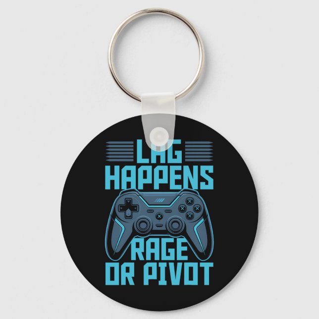 Gamer Gaming Controller Video Game  Key Ring (Front)