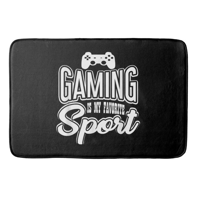 Gamer - Gaming Is My Favourite Sport Bath Mat (Front)