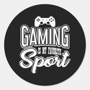 Gamer - Gaming Is My Favourite Sport Classic Round Sticker