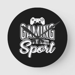 Gamer - Gaming Is My Favourite Sport Round Clock