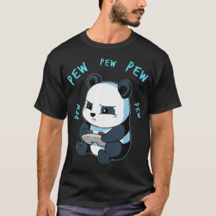 Gamer Gaming Panda Bear Pew Video Game Computer Pl T-Shirt