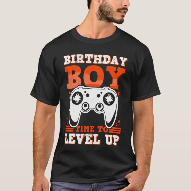 Gamer Gaming Video Games Birthday Boy retro T-Shirt (Front)
