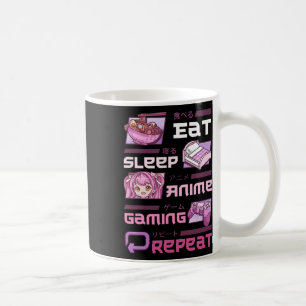 Gamer Gaming Video Games Funny Eat Sleep Anime Gam Coffee Mug
