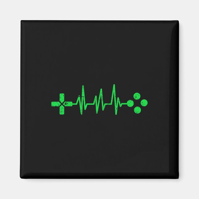 Gamer Geeks Heartbeat Gaming  Magnet (Front)