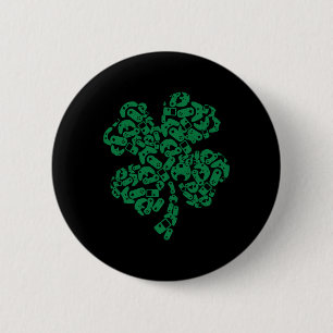 Gamer Gift Game Shamrock St Patricks Day Irish Men 6 Cm Round Badge