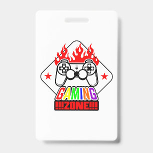Gamer Gift Gaming Zone ID Badge