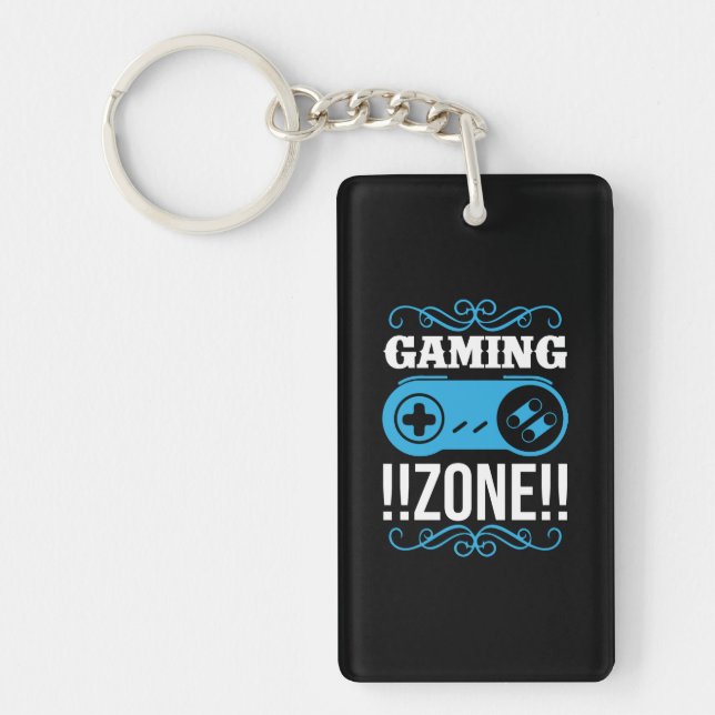 Gamer Gift Gaming Zone Key Ring (Front)