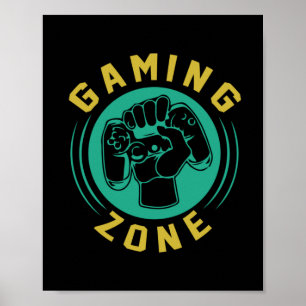Gamer Gift Gaming Zone Poster