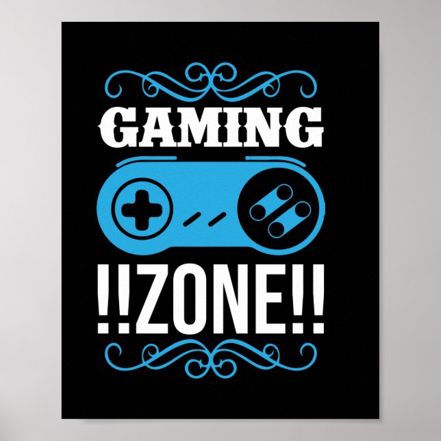 Gamer Gift Gaming Zone Poster (Front)