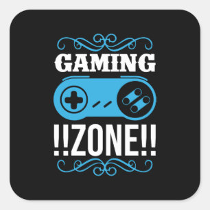 Gamer Gift Gaming Zone Square Sticker