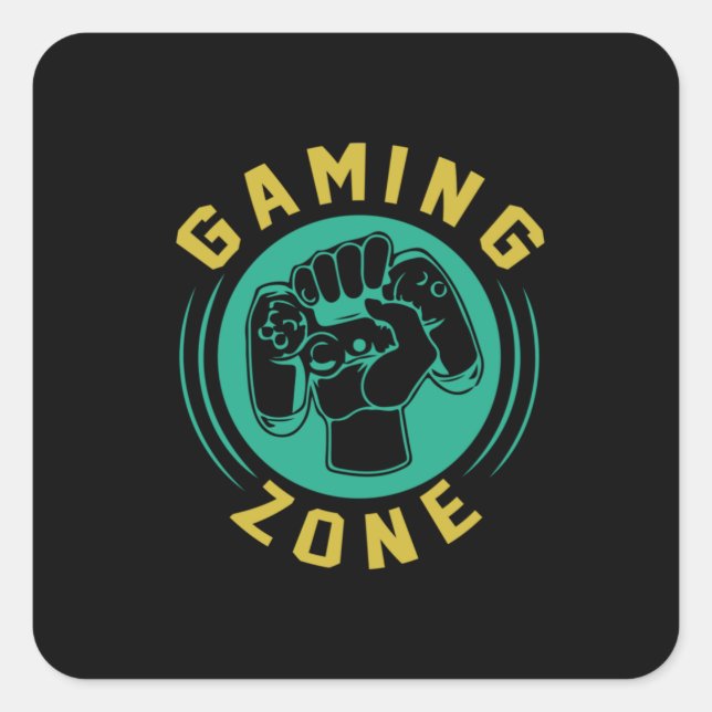 Gamer Gift Gaming Zone Square Sticker (Front)