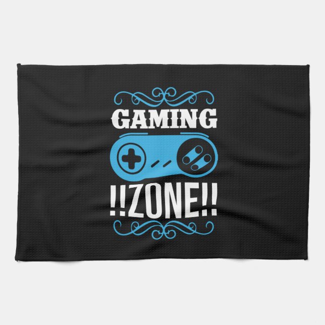 Gamer Gift Gaming Zone Tea Towel (Horizontal)