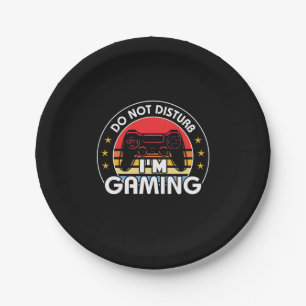 Gamer Gift   I Am Gaming Do Not Disturb Paper Plate