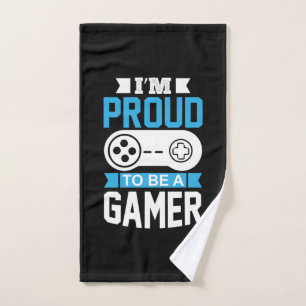 Gamer Gift I Am Proud To Be A Gamer Hand Towel