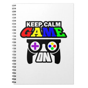 Gamer Gift Keep Calm Game On Notebook