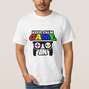 Gamer Gift Keep Calm Game On T-Shirt