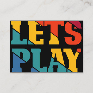 Gamer Gift | Lets Play Funny Gamer Business Card
