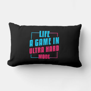 Gamer Gift Life A Game In Ultra Hard Mode Lumbar Cushion